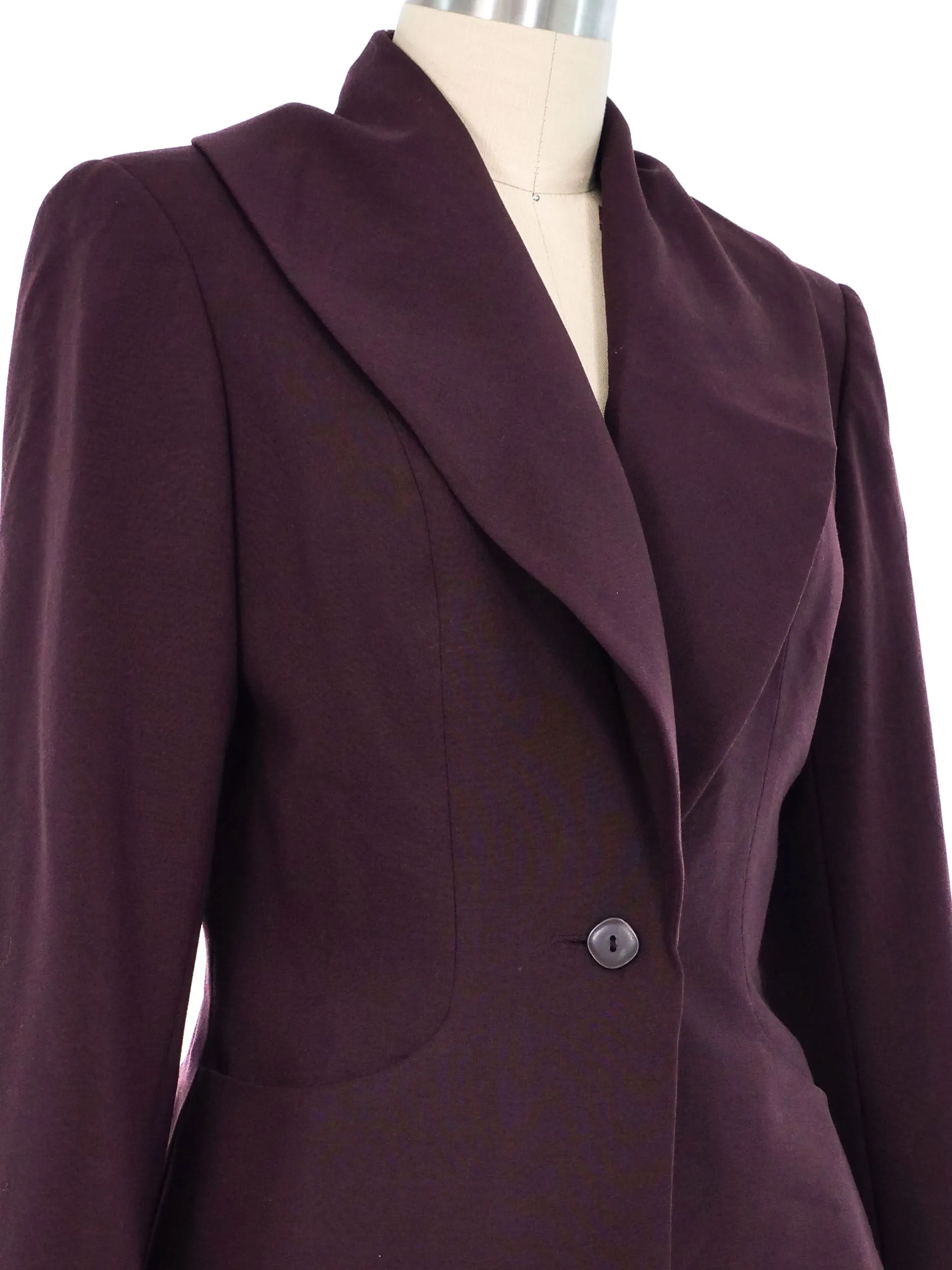 1990s Katharine Hamnett Fur Collar Jacket