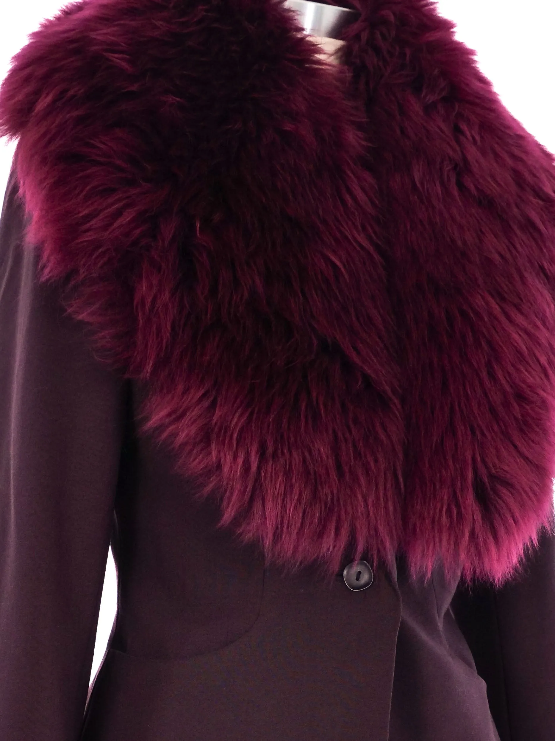 1990s Katharine Hamnett Fur Collar Jacket