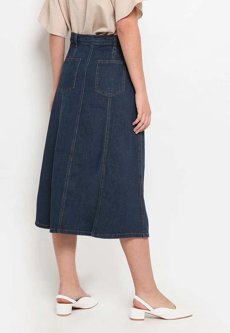 A-line Denim Skirt