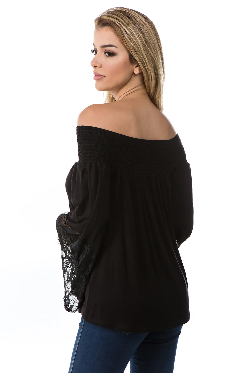 AGNES OFF SHOULDER TOP (BLACK)- VT2691
