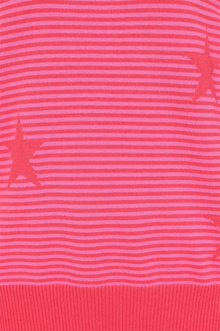 Alice Collins 033A278 Una Hot Pink Star Knit Jumper