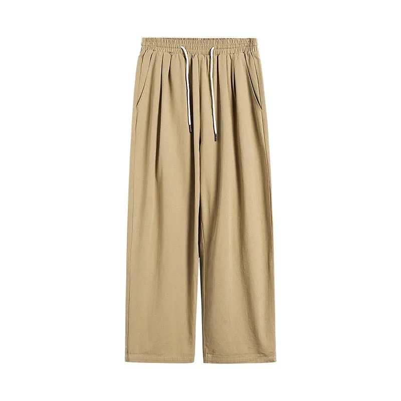 Ankle-Length Pants With Elastic Waist