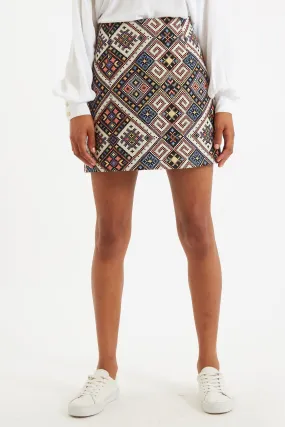 Aubin Tex Mex Jacquard A-Line Mini Skirt