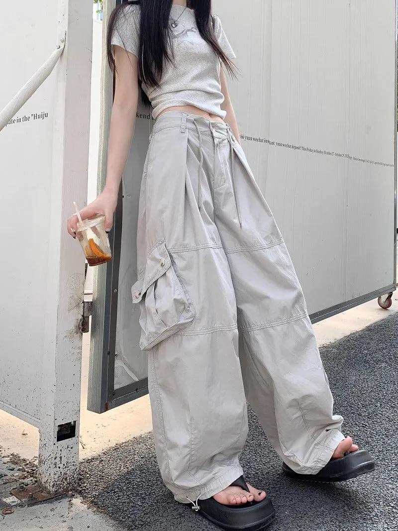 Baggy High-Waist Cargo Pants