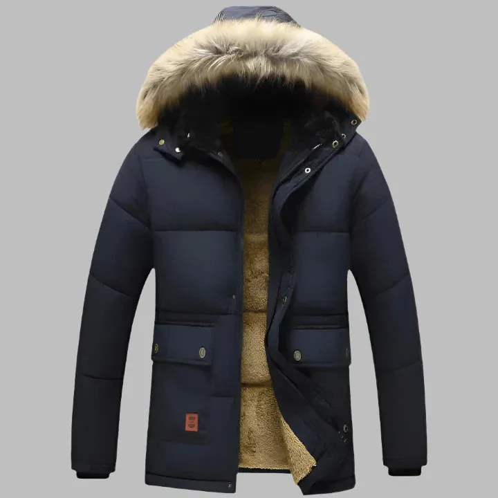Balto Arctic Parka | Warme, lange, wasserfeste Herren-Winterjacke mit Fleecefutter und Kunstpelzkragen