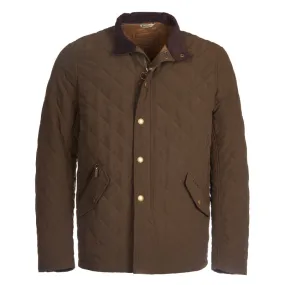 Barbour Shoveler Mens Quilted Jacket - Dark Olive