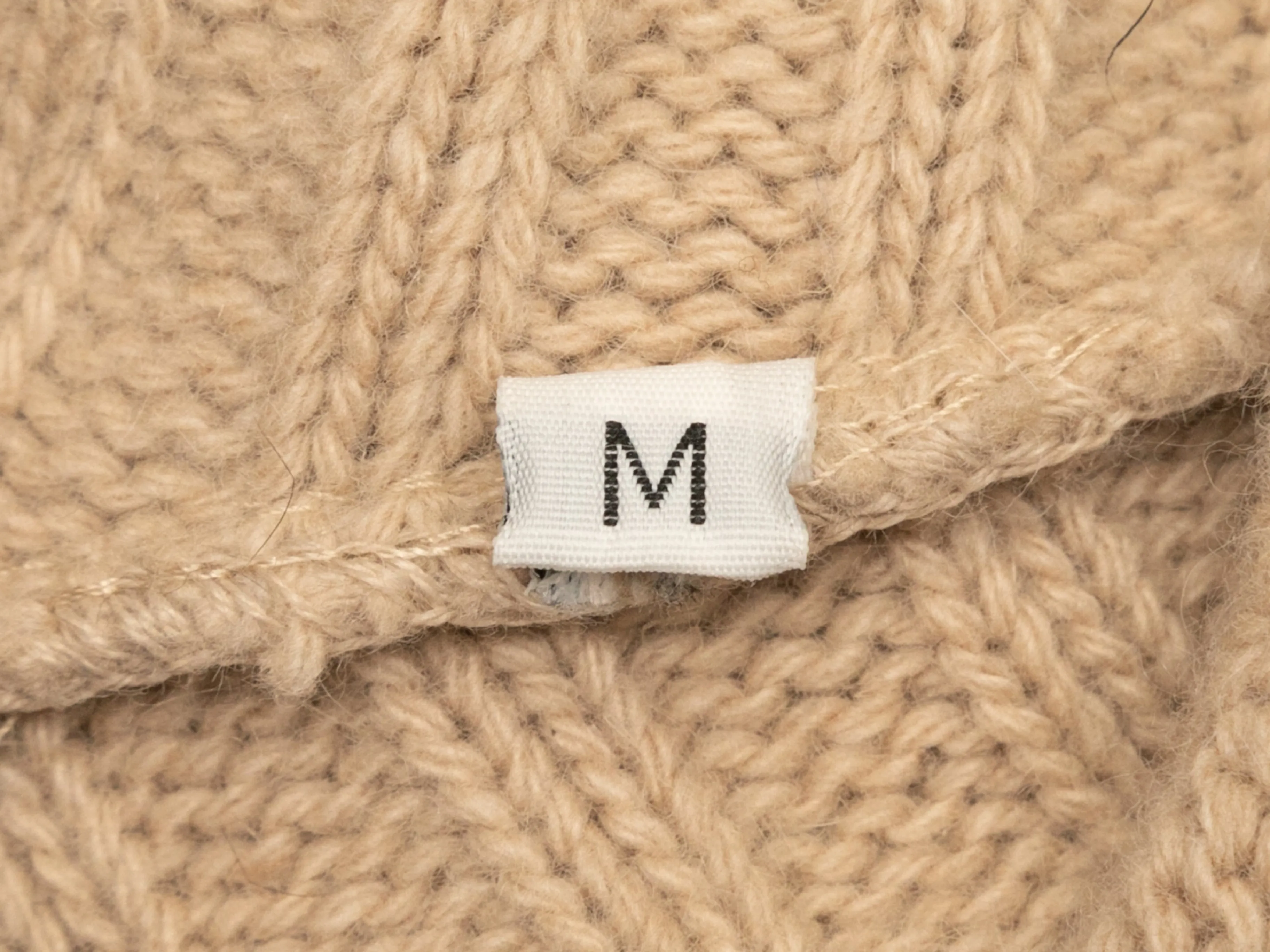 Beige Max Mara Rib Knit Cardigan Size US M