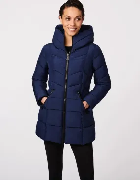 Bernardo Hooded Quilted Puffer Walker Night Shadow