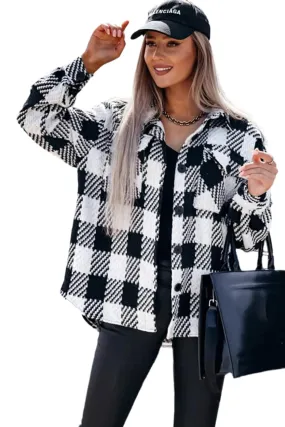 Black and White Plaid Jacket