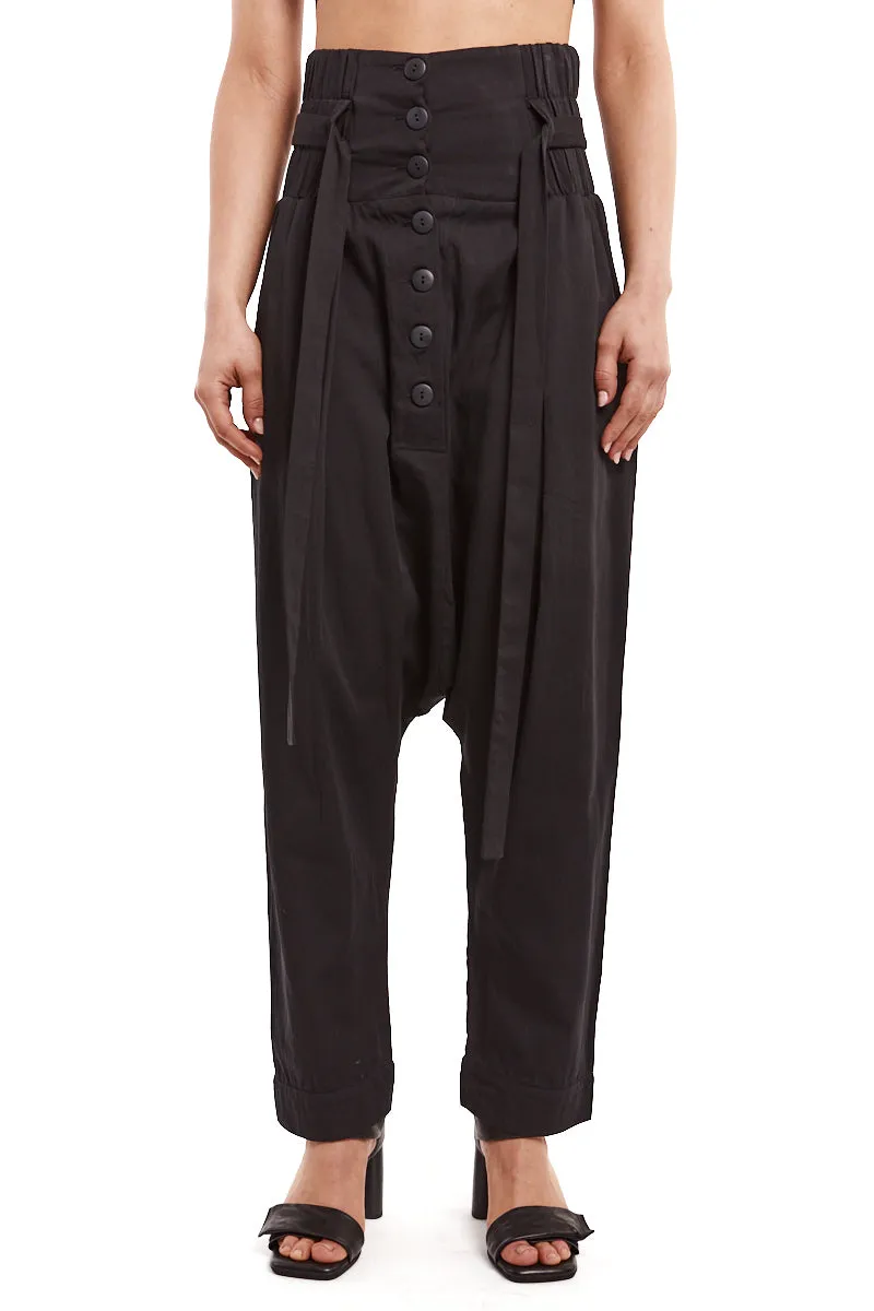 BLACK HIGH WAIST PANTS