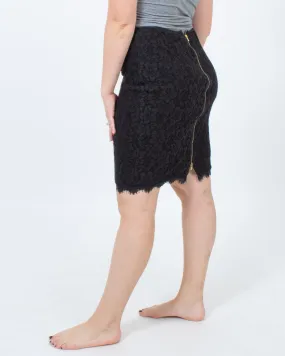 Black Lace Pencil Skirt