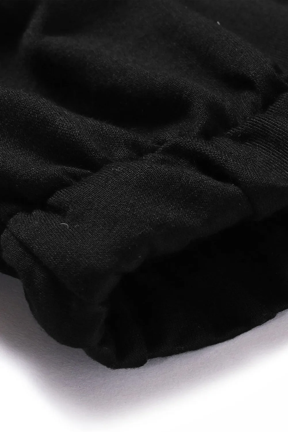 Black Letter Claw Print Drawstring Waist Men's Sweatpants