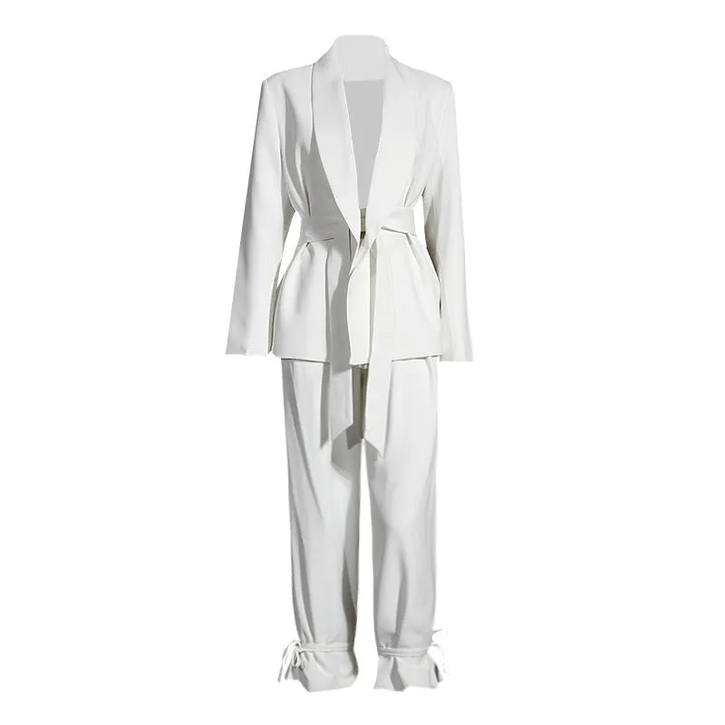 Blazer & High Waist Pants Set