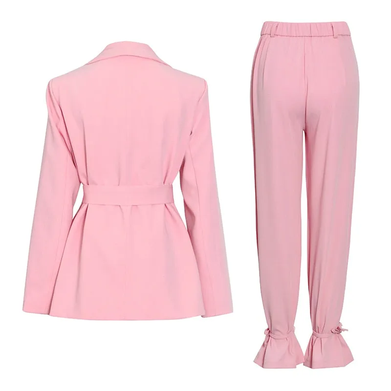 Blazer & High Waist Pants Set