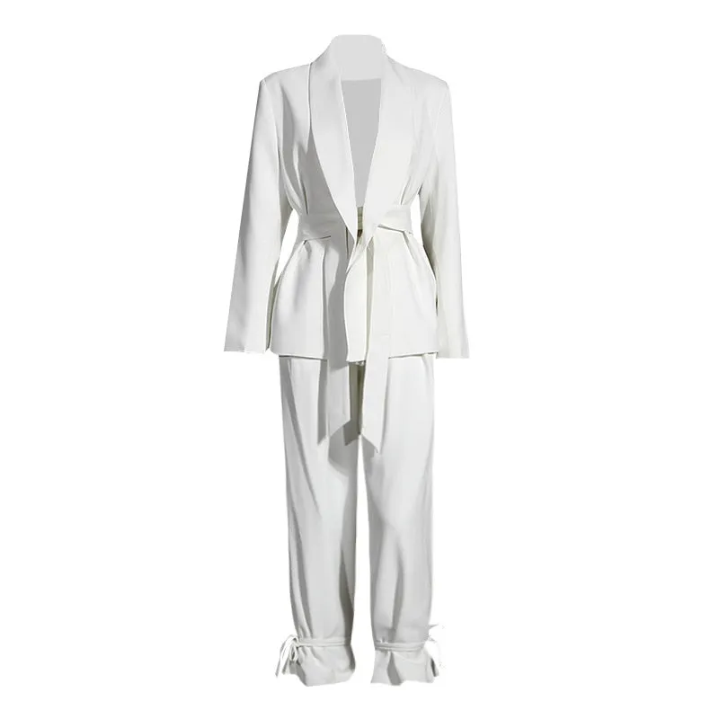 Blazer & High Waist Pants Set