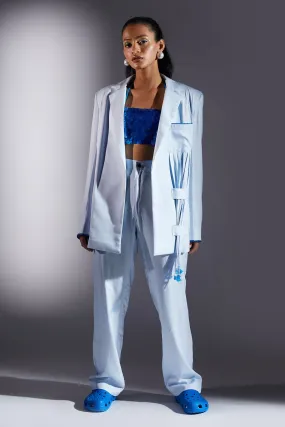 Blue High Waist Pants