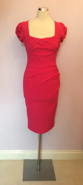 BRAND NEW DIVA CATWALK HOT PINK WIGGLE PENCIL DRESS SIZE L