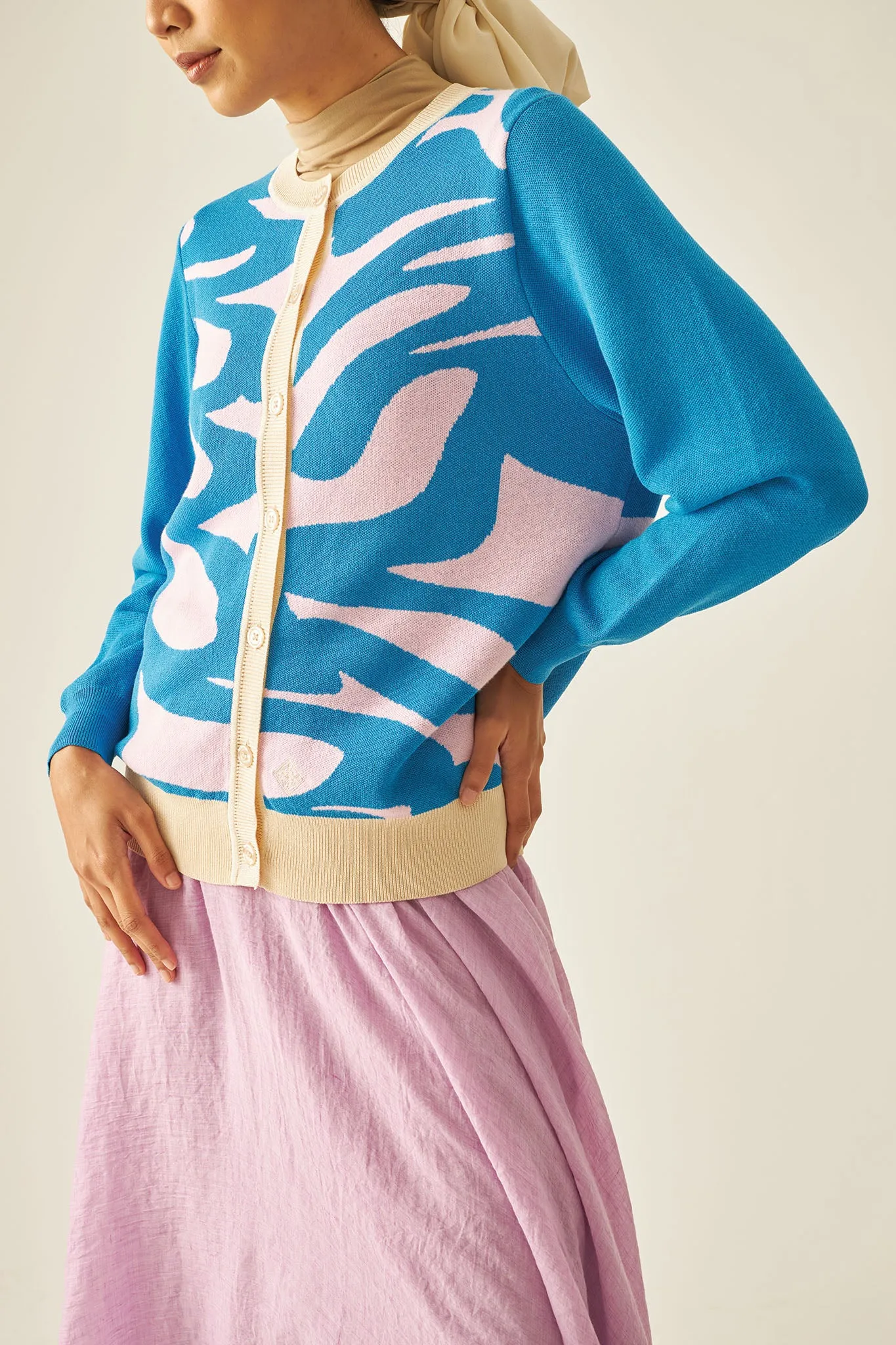 BRAZEN Cardigan in Cool Azure