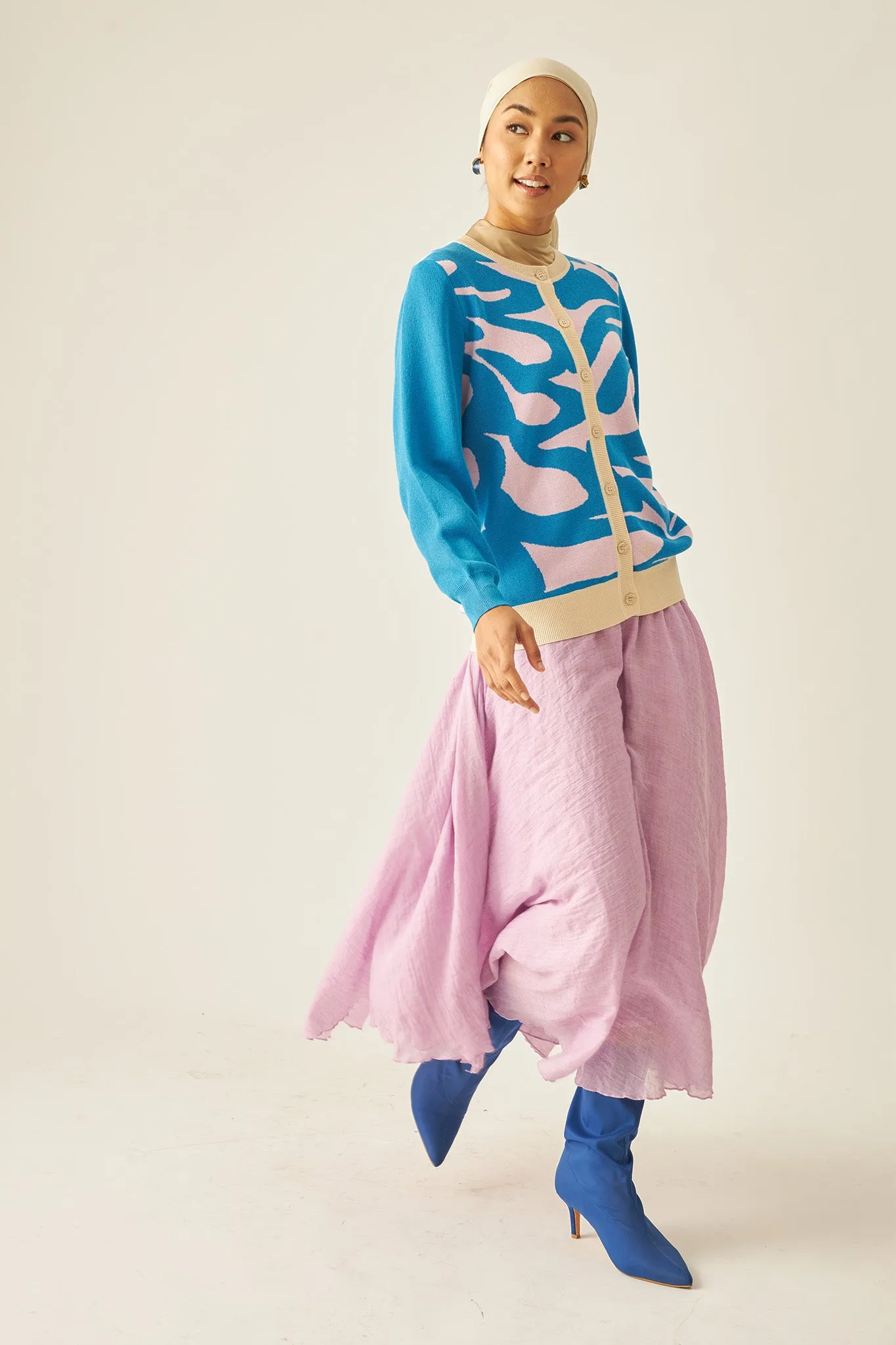 BRAZEN Cardigan in Cool Azure