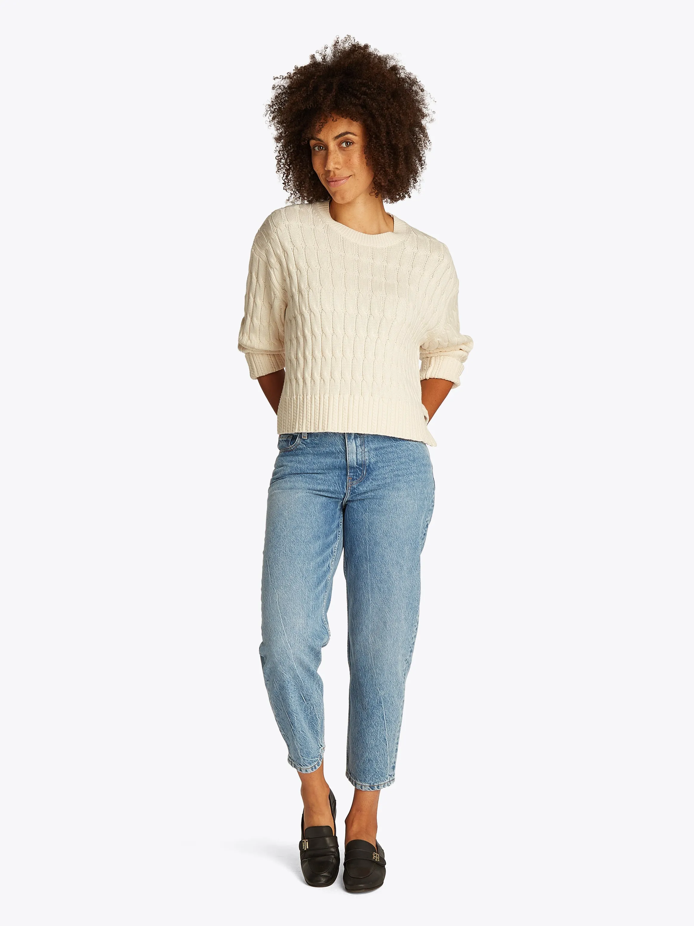 Cable Knit Crew Neck Jumper