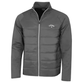 Callaway Golf Mens 2024 Wind Resistant Puffer Full Zip Padded Jacket in Quiet Shade - CGJFB0U2