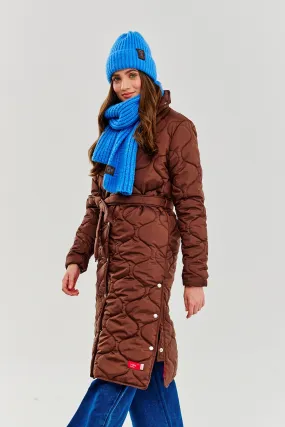 Caramel Wave Quilted Coat