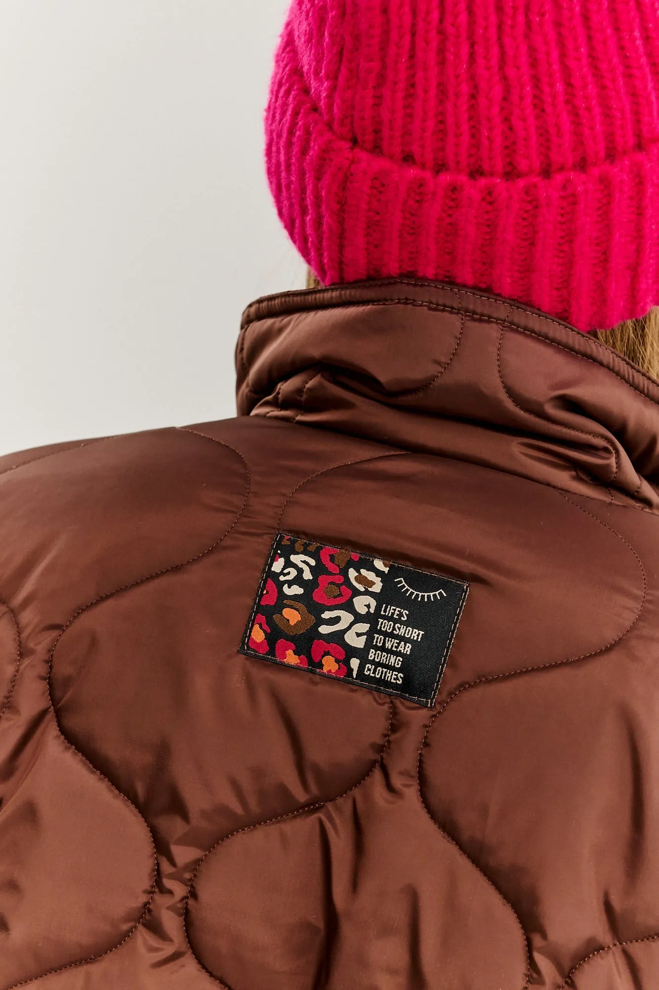 Caramel Wave Quilted Coat