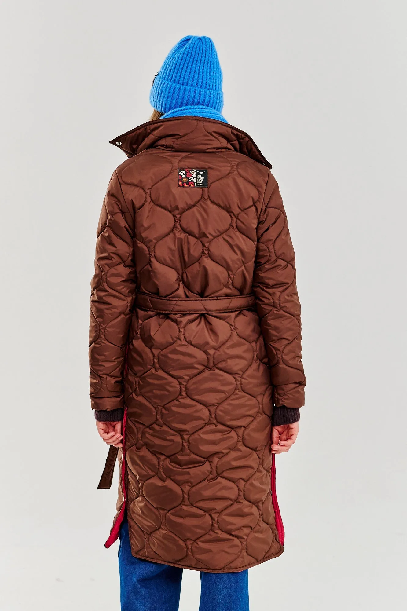 Caramel Wave Quilted Coat