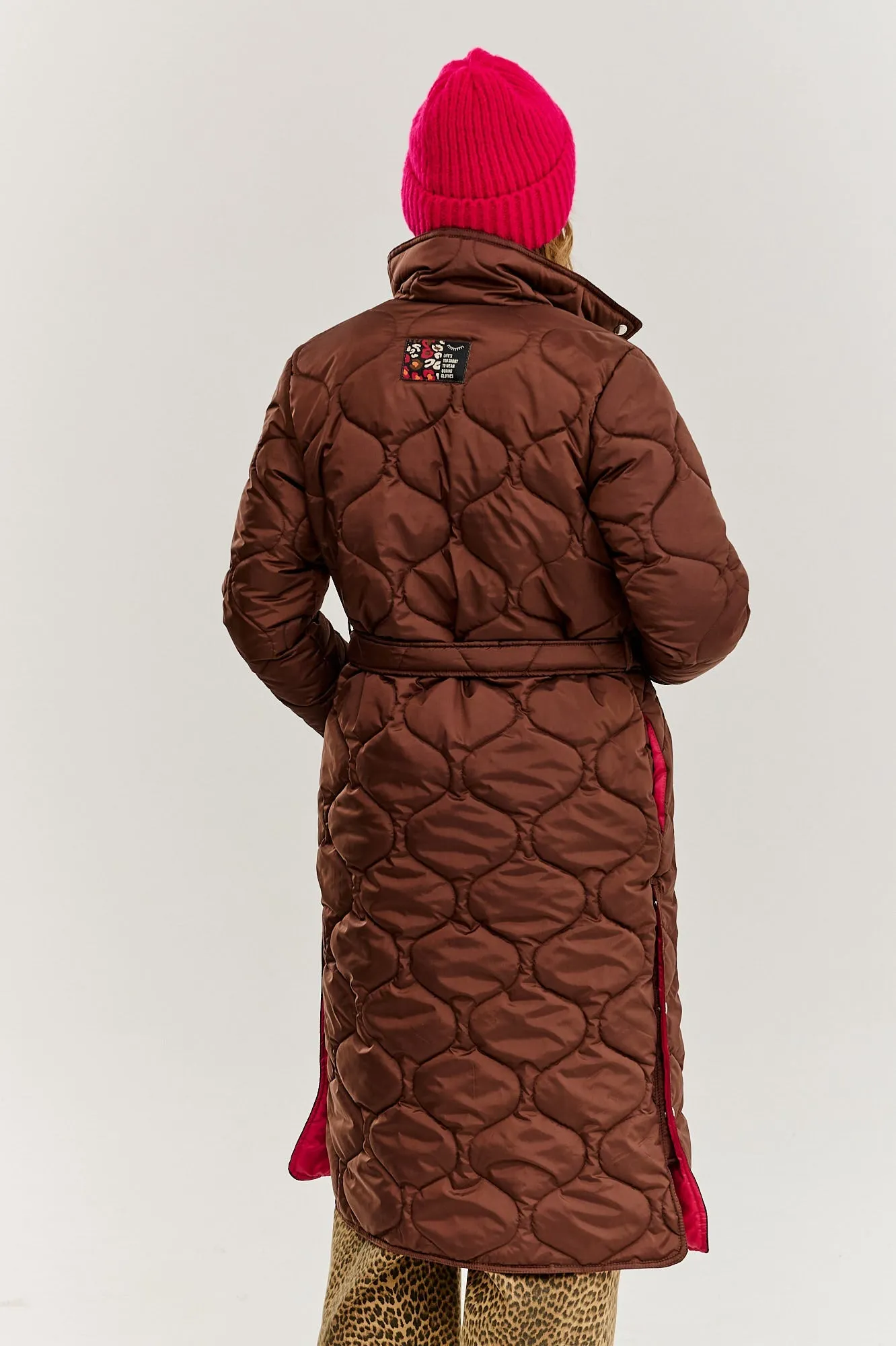 Caramel Wave Quilted Coat