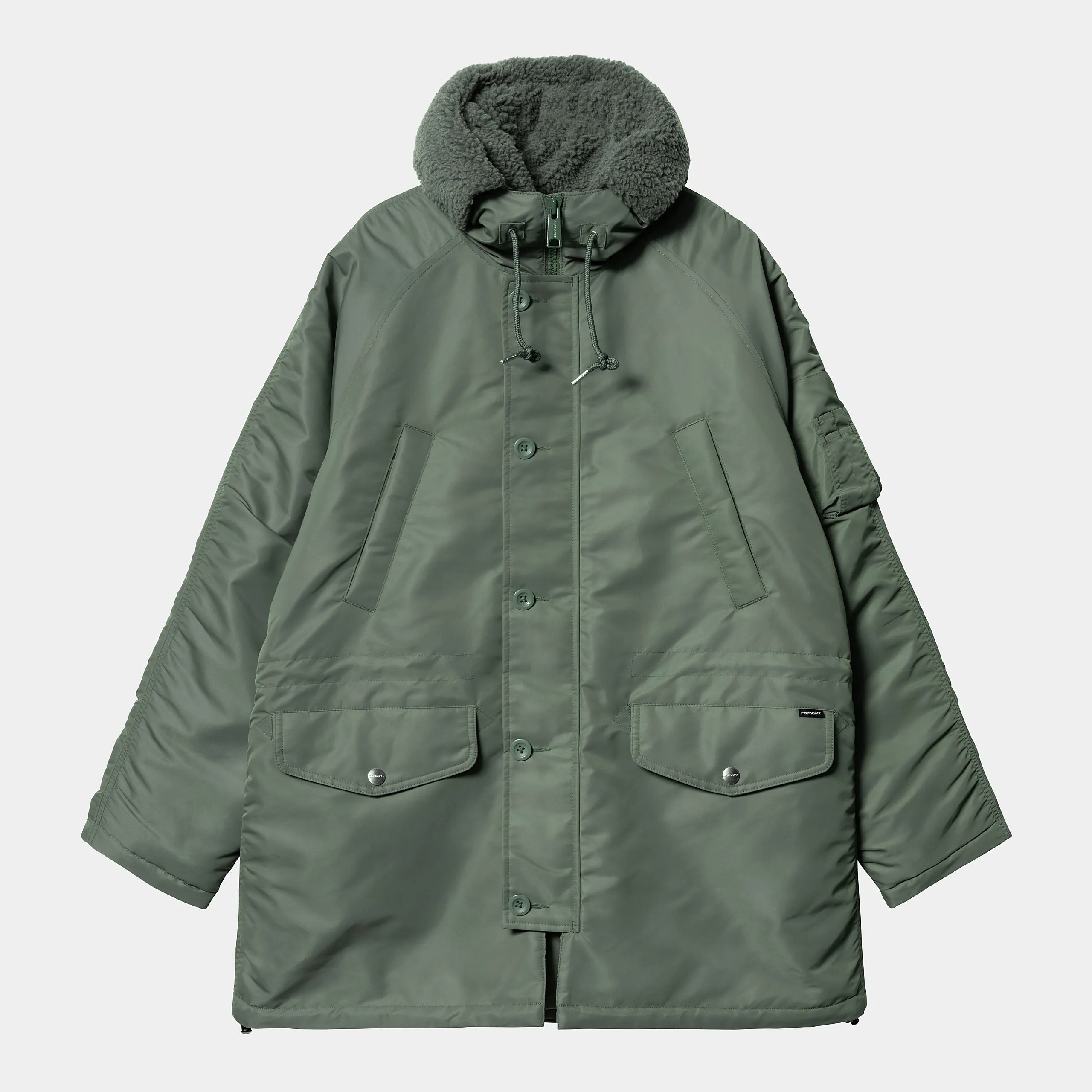 Carhartt WIP Mens Hooded Olten Parka Jacket - Duck Green