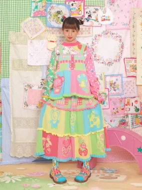 Colorful Cartoon Knitted Cake Skirt