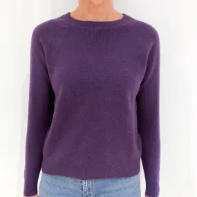 Deep Purple Cashmere Sweatshirt Style Jumper Small