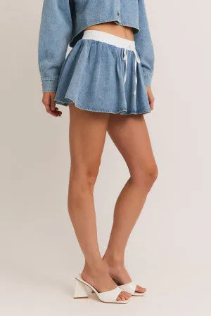 Denim Skort