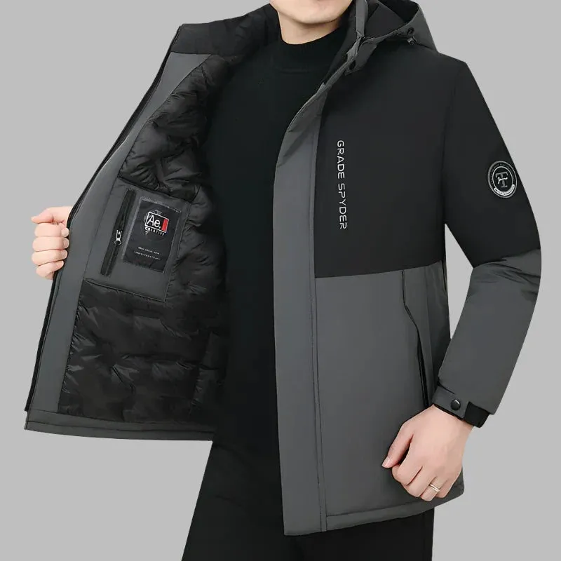 Dinamo Executive Parka | Schicker langer wasserdichter Wintermantel für Herren mit tiefen Taschen