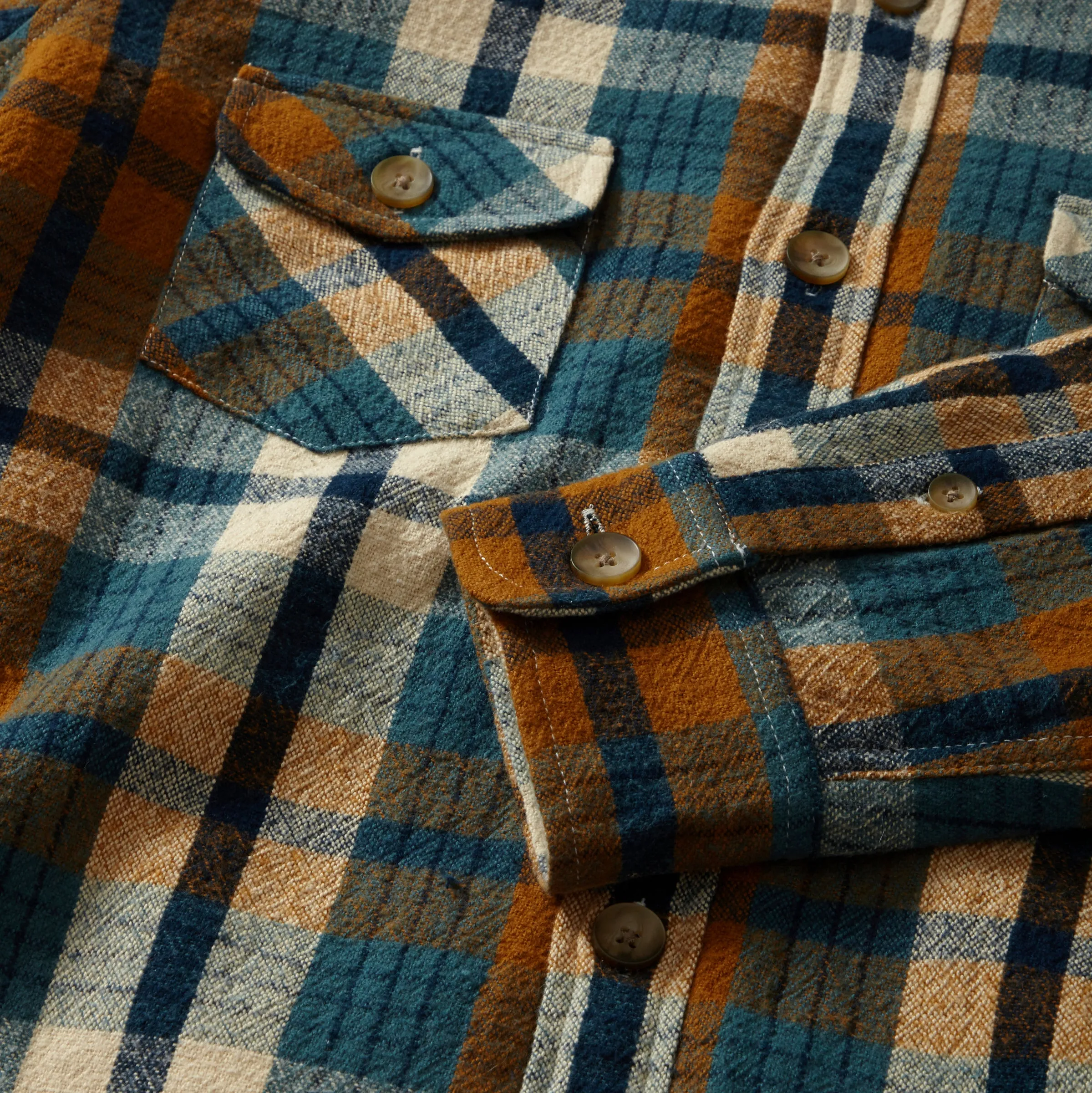Edmund Sherpa Lined Shirt Jacket - Blue Biscuit (Final Sale)