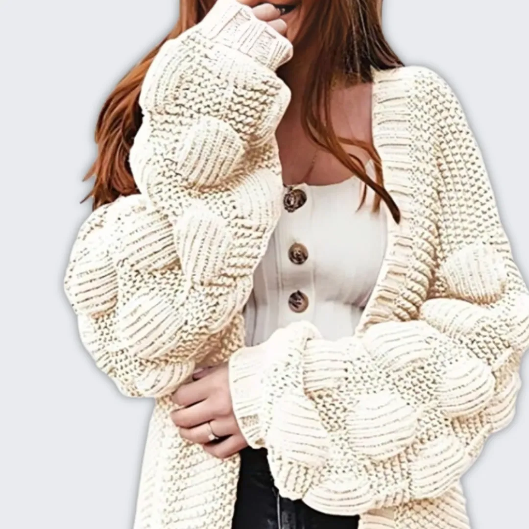 Elegant Women's Warm Cardigan - Cozy Layering Essential