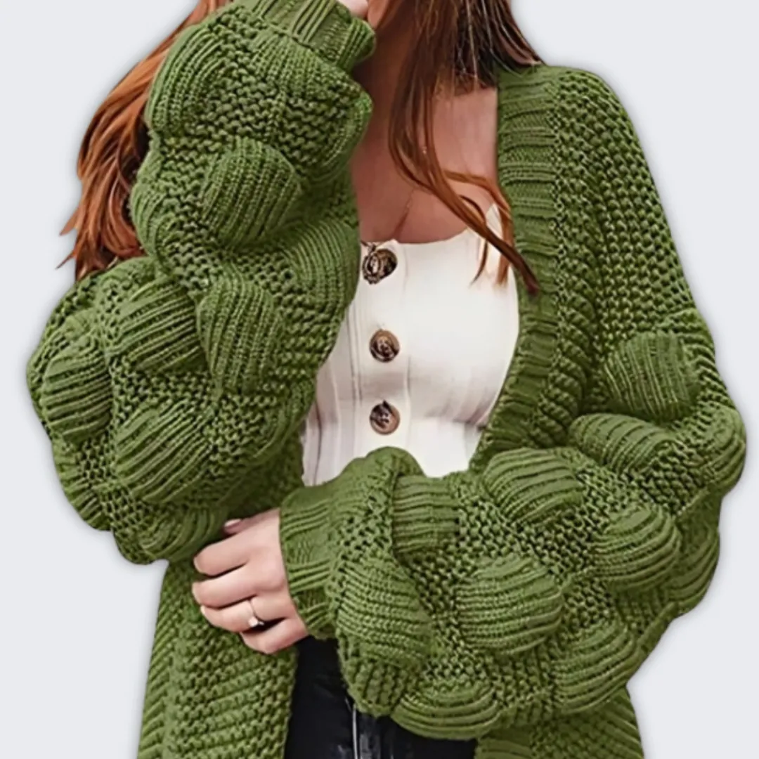Elegant Women's Warm Cardigan - Cozy Layering Essential