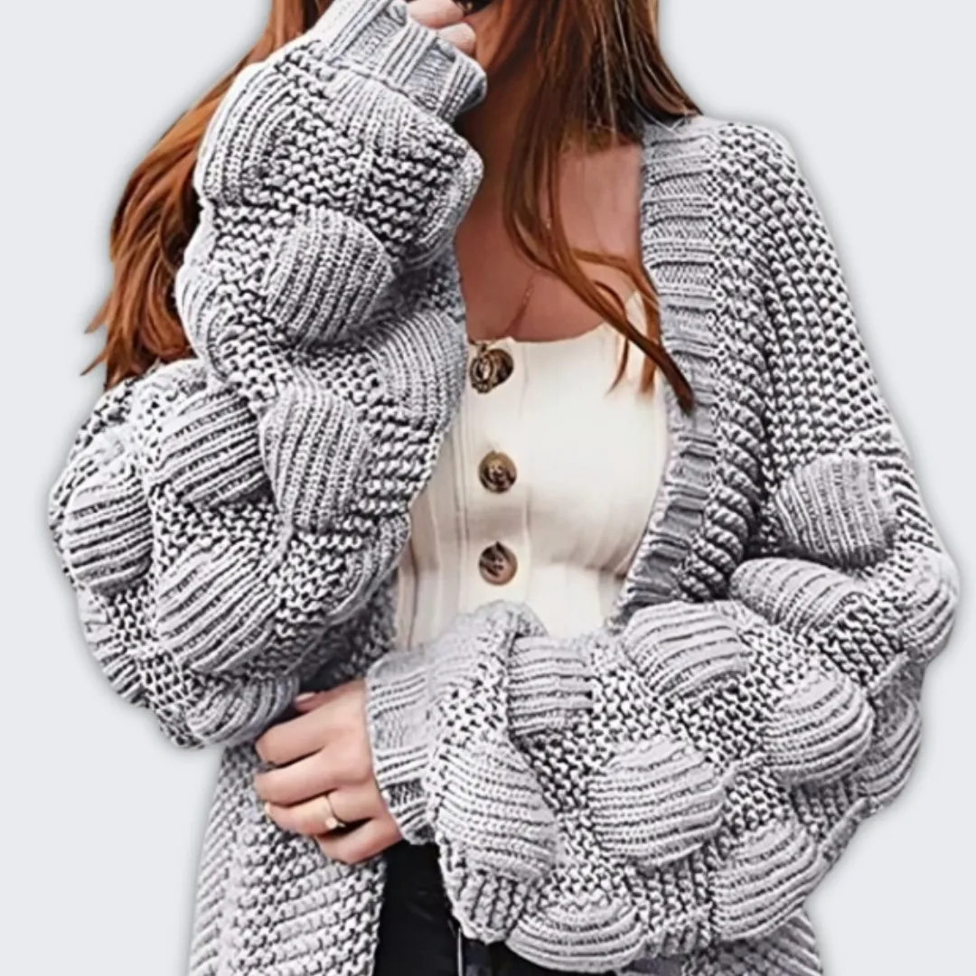 Elegant Women's Warm Cardigan - Cozy Layering Essential