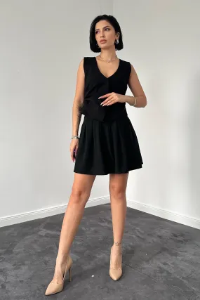 ELS Pleated Mini Skirt - Black - Arden-Arcade