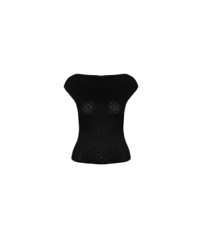 EMMA KNIT TOP BLACK LACE
