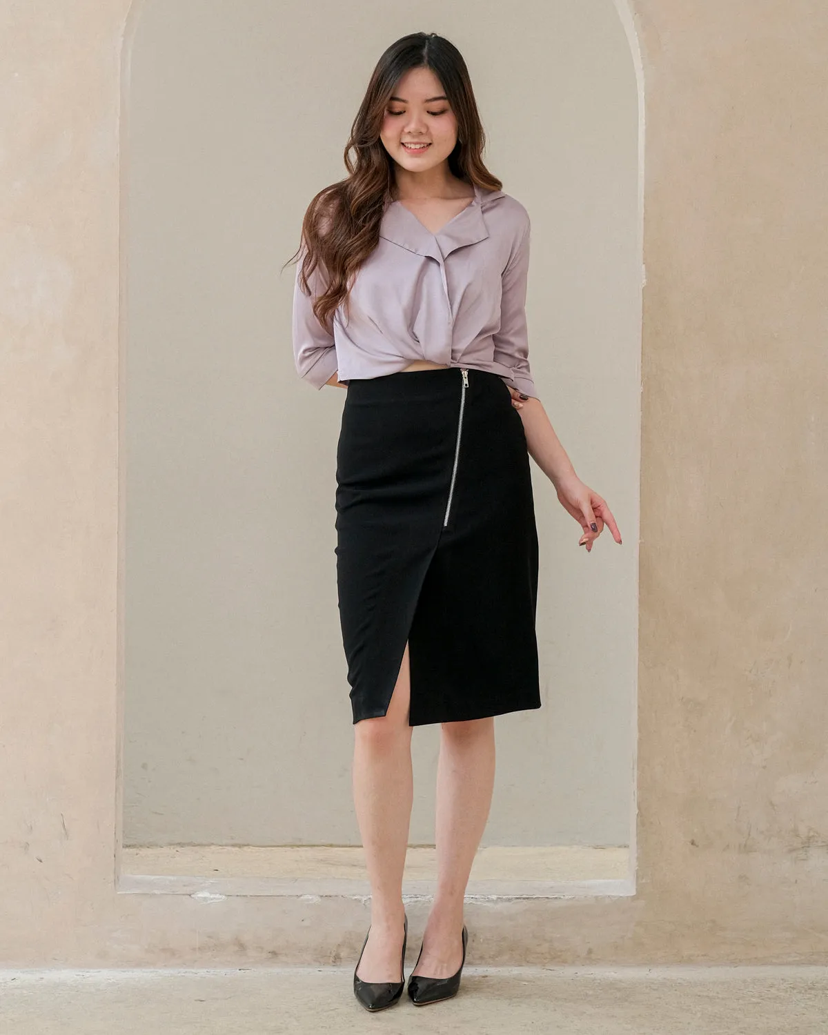 Erica Asymmetrical Pencil Skirt