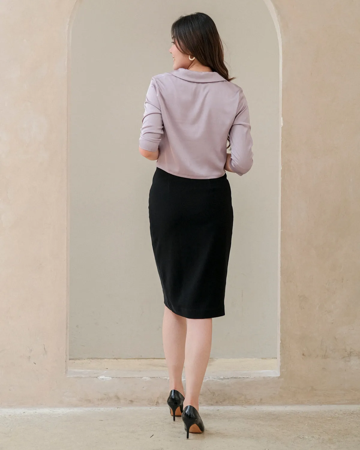 Erica Asymmetrical Pencil Skirt