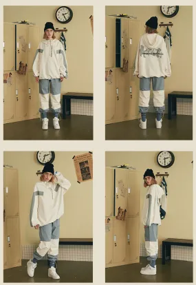 FRLMK DRAWSTRING HOPS STREET DANCE DESIGN LOOSE SWEATPANTS