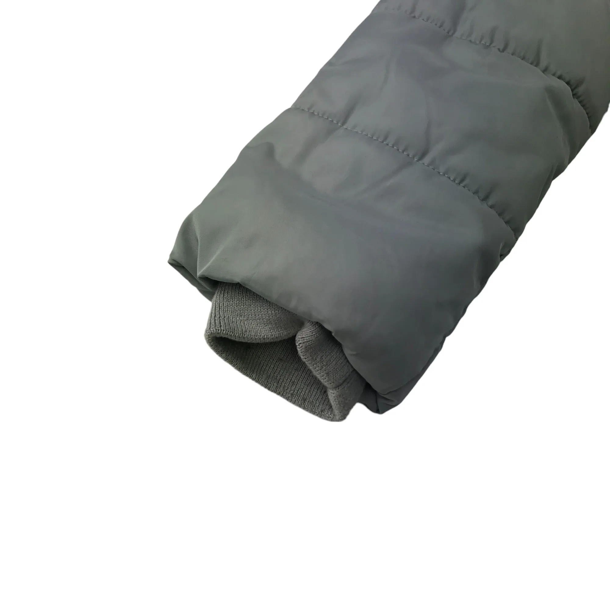 George Jacket Age 6 Grey Puffer Parka with Faux Fur Trim
