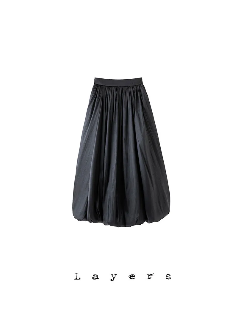 Glossy High-end Elegant Long-Skirt