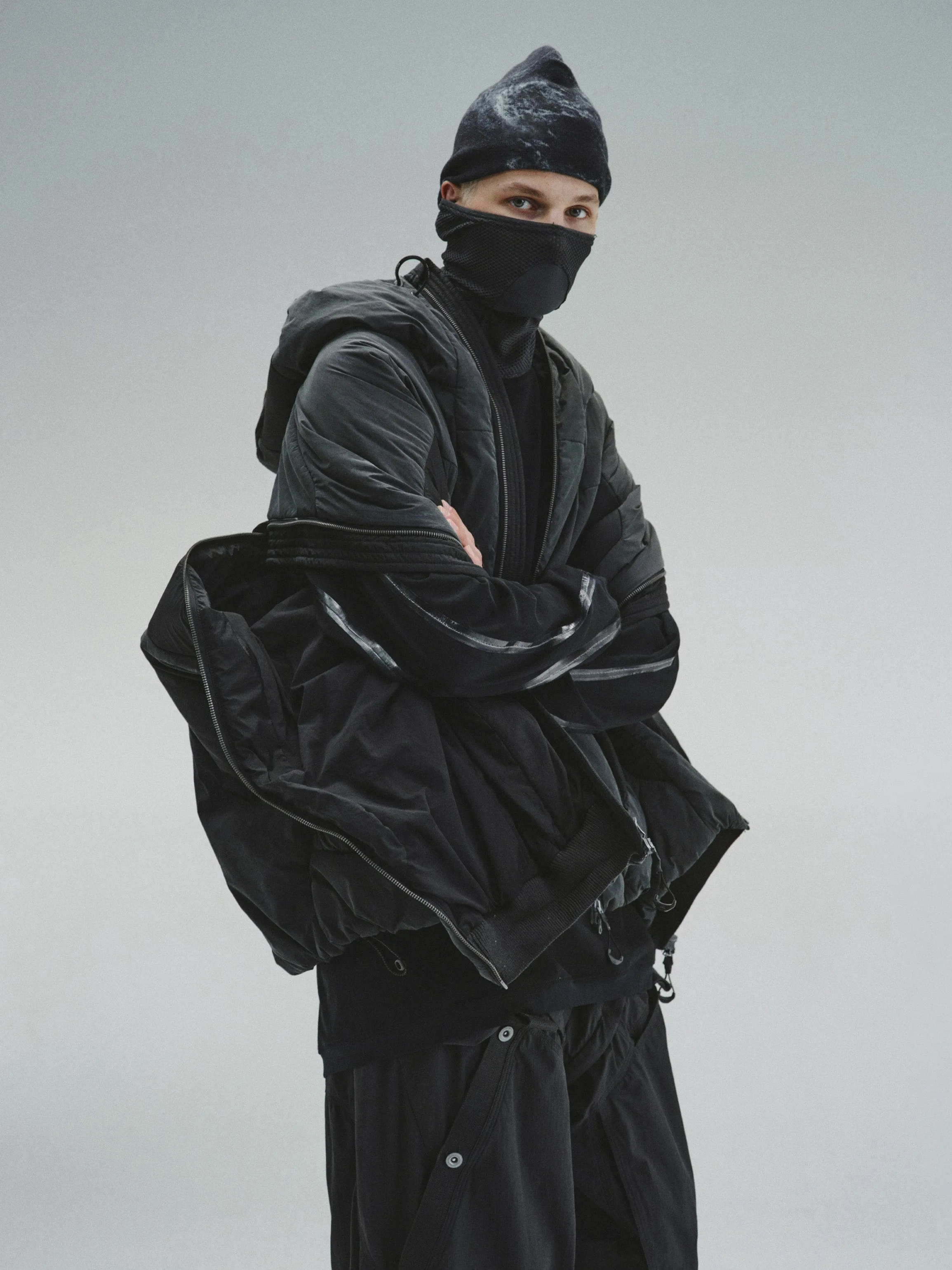 GOB / X3_12 - Bionic Membrane Wing Wax-Coated Padded Jacket