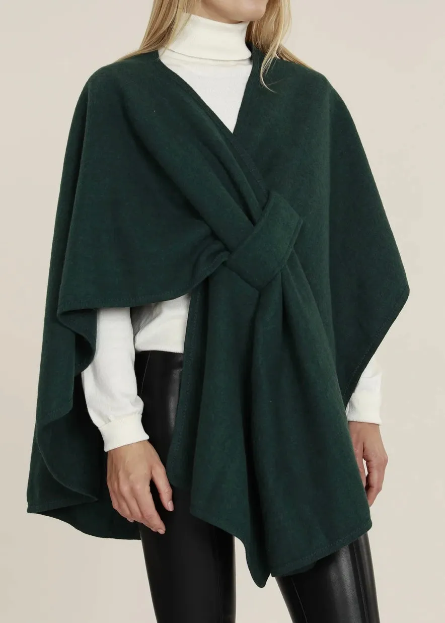 Green Knit Shawl Wrap