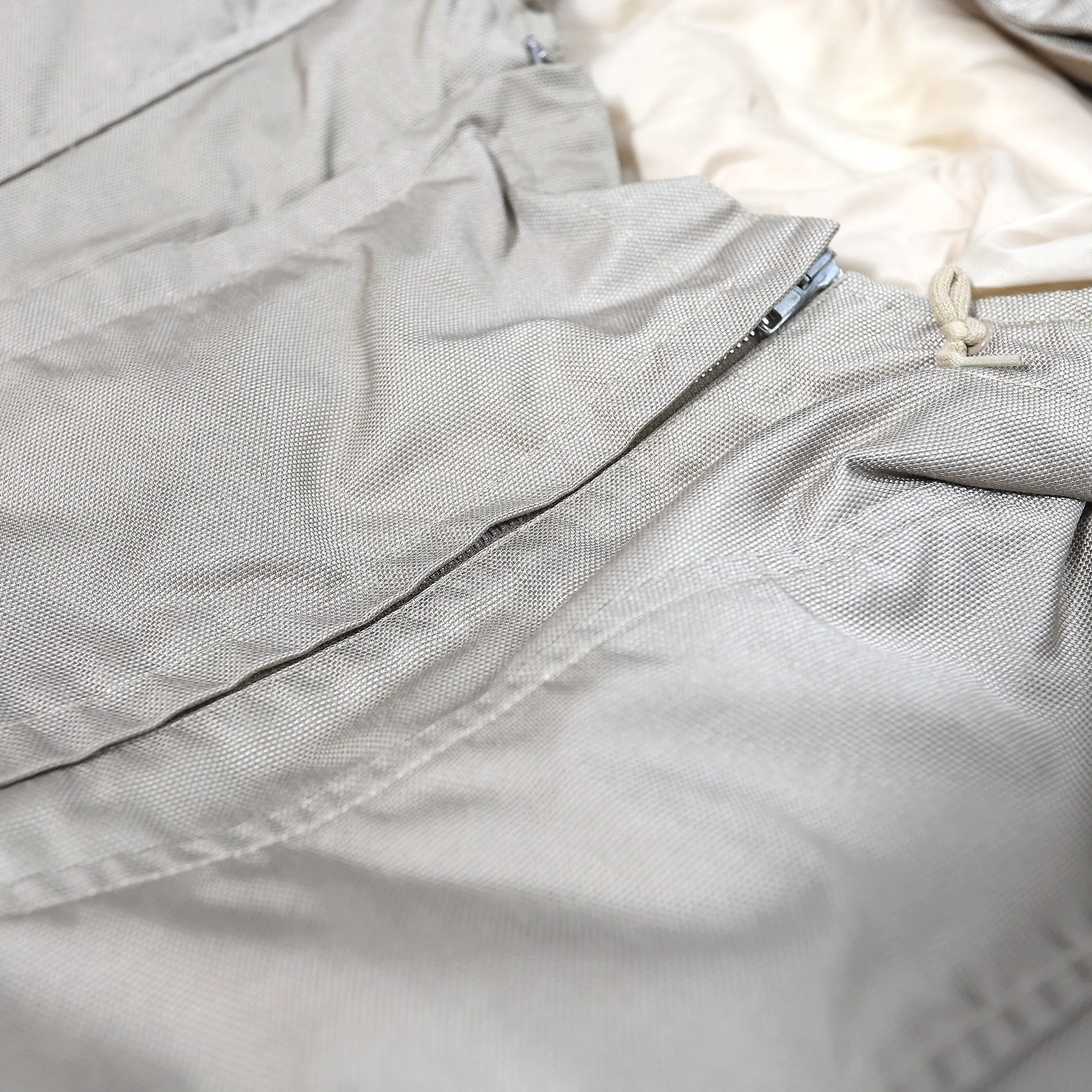 Helmut Lang FW00 Beige Kevlar Ballistic Nylon Parka