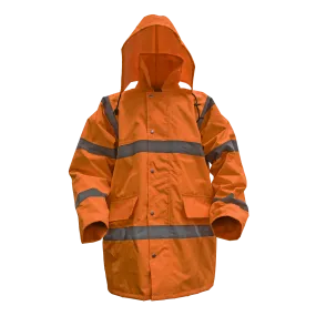 Hi-Vis Orange Motorway Jacket with Quilted Lining - Large - 806LO