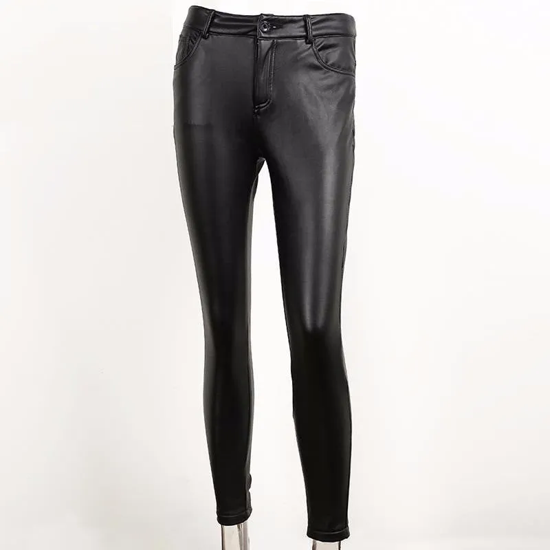 High Waist  Elastic Pencil Pants